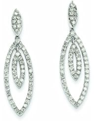 1 Carat 14K White Gold Diamond Post Earrings