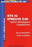 Informatique de gestion Conception et d�veloppement des applications : Epreuve E4D - Etude de cas BTS Informatique de gestion Option d�veloppeur d'applications