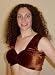 Brown Stretch Velvet Sleeveless Crop Top