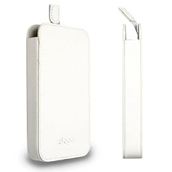 elago Slim Glide Leather Case for Apple iPhone 3G - (White / Gray)