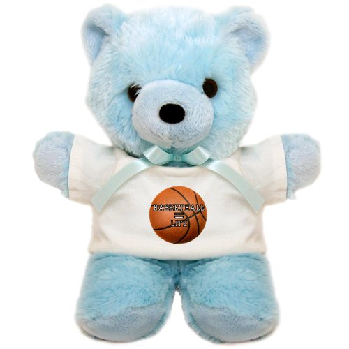 Teddy Bear Blue Basketball Equals Life