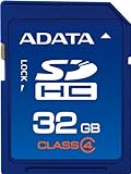 A-DATA 32 GB SDHC Class 4 Flash Memory Card ASDH32GCL4-R (Blue)