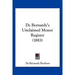 De Bernardy’s Unclaimed Money Register (1883)