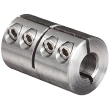 Climax Metal ISCC-037-037-S Clamp Coupling, Stainless Steel Grade 303, 3/8" Bore , 7/8" OD, With 6-32 x 3/8 Set Screw