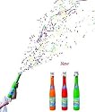 6 x Champagne Bottle Party Popper sprays confetti up to 15 Meters