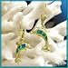  : 14K AUSTRALIAN OPAL DOLPHIN LEVERBACK EARRINGS