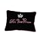 Pure Bred Princess Crown Pillow - Pink/ Black
