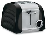 Cuisinart CMT-200PBK Cast Metal 2-Slice Toaster, Black and Stainless