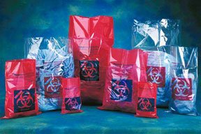 Fisherbrand Polypropylene Biohazard Autoclave Bag; Red; Plain; Size 25 x 35 in