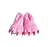 Soft Coral Fleece Animal Dinosaur Claw Slippers Plush Slippers (kid ( 2-5 years), Pink)