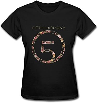Chanyin Womens 100% Cotton Fifth Harmony Flower Logo Juniors Graphic Sleeve Shirt