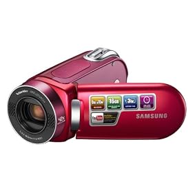 Samsung SMX-F34 Flash Memory Camcorder w/16GB Memory & 42x Intelli-Zoom (Red)