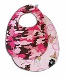 Lilypad Baby Reversible Baby Bib- Pink Camouflage and Chihuahua Dogs