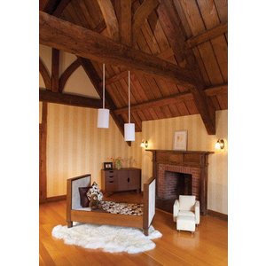 Bratt Decor Blu 3 Piece Kids Panel Crib Set in Wheat