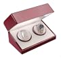 Double automatic watch winder cherry finish oak wood for all kind of automatic watches.