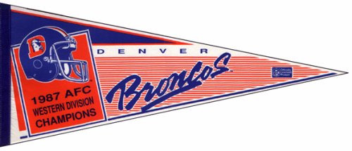 Buy Denver Broncos 1987 Western Division Champions Pennant by Unknown
