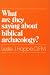 Book What Are They Saying About Biblical Archaeology?
