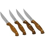 Revere Never Needs Sharpening Wood 4-Piece Steak Set
