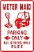 METER MAID PARKING law car space joke sign