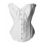 Bslingerie Womens Floral Trim Fashion Boned Bustier Corset
