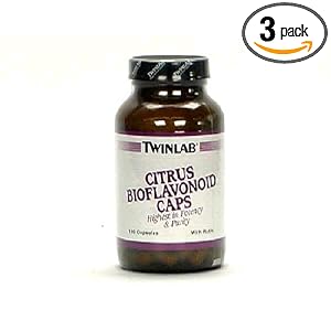 TwinLab Citrus Bioflavonoid Caps, 100 Capsules (Pack of 3)