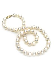 36" AAA Akoya Cultured 8X8.5mm Pearl Necklace