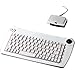 Electronics : Infrared Wireless Mini PS/2 Keyboard with Trackball (white))