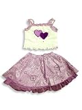 Lipstick - Infant Baby Girls Skirt Set, Pink, White, Lavendar