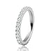0.75CT Diamond Eternity Micro Pave 14K White Gold Band Ring