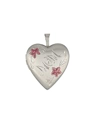 Sterling Silver Heart Shape "Mom" Sterling Silver Locket