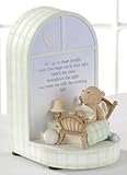 Pack of 2 Religious Verse Baby Angel Bear in Bed Night Lights 5.25
