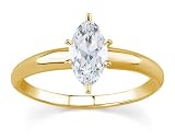 1/4 ct.tw Marquise Diamond Solitaire Ring in 14k Yellow Gold