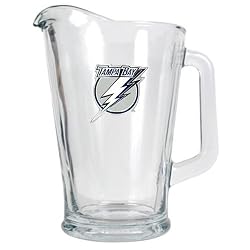 Tampa Bay Lightning NHL 60oz Glass Pitcher - Primary Logo by Great American Products