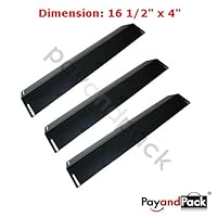 PayandPack 16 1/2' x 4' MBP 92151 BBQ Barbeque Barbecue Replacement Gas Grill Porcelain Steel Heat Plate Shield Tent Diffuser Deflector for Perfect Flame, Uniflame, Grill Chef, BBQ Grillware models grills