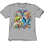JUSTICE LEAGUE ASSEMBLE DC Comics Superhero Adult T-shirt Tee Shirt