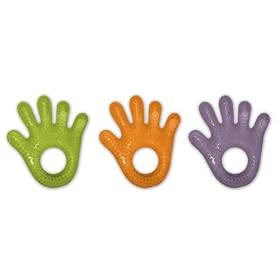 Mebby Water Filled Teething Ring Hand Shape (Various Colours, 3 Individual Packs)