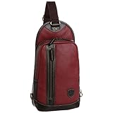 [メンズビギ] MEN'S BIGI リアルレザー 縦型ボディバッグ