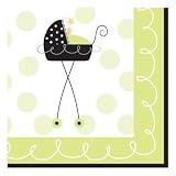 Stroller Fun Baby Shower Dessert Napkins 16 Pack