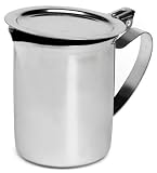 Imusa Creamer with Cover, 10 Ounce, Stainles Steel
