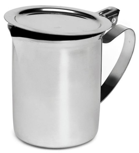 Imusa Creamer with Cover, 10 Ounce, Stainles Steel