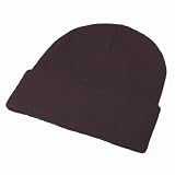 Plain Black Beanie Ski Hat One Size BNWT