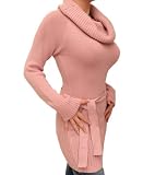 Blue Banana Dusky Pink Cowl Neck Long Jumper Size 10