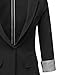 MBE Women's Classic Basic Stretchy Rolled Up Sleeve Blazer