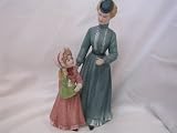 Homco Collectible Porcelain Figure of Old-Fashioned Woman & Girl with Doll 9