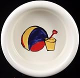 Melia Economical Dapper Dog Bowl -Beach Ball Design- MEDIUM