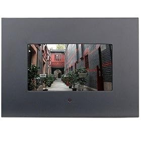 7 Polaroid XSA-00750B Widescreen Digital Photo Frame w/3 Interchangeable Frames (Black Wood, Cherry Wood & Maple Wood)