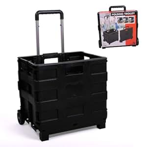 Einkaufstrolley klappbar Einkaufswagen 30l Faltbox Trolley Wagen