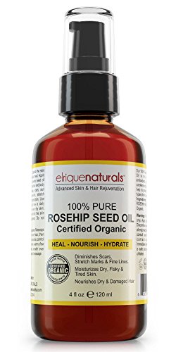 100% Pure Organic Rosehip Oil HUGE 4 OZ VALUE SIZE! Rosehip Seed Oil For Face And Skin Potent Skin And Hair Health Elixir - Best Hydrating Organic Rosehip Seed Oil For Face And Skin