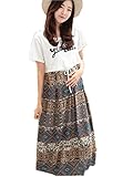 【TPGROWIN】 マタニティ ウェア ワンピース ドレス 花柄 ボヘミアン風 授乳口付き 森ガール 外出着 妊婦服 産前 産後 授乳服 (2XL, カーキ)
