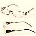 UB Geometric Fashion Plastic Frame Reading Glasses (Clear Case Included)